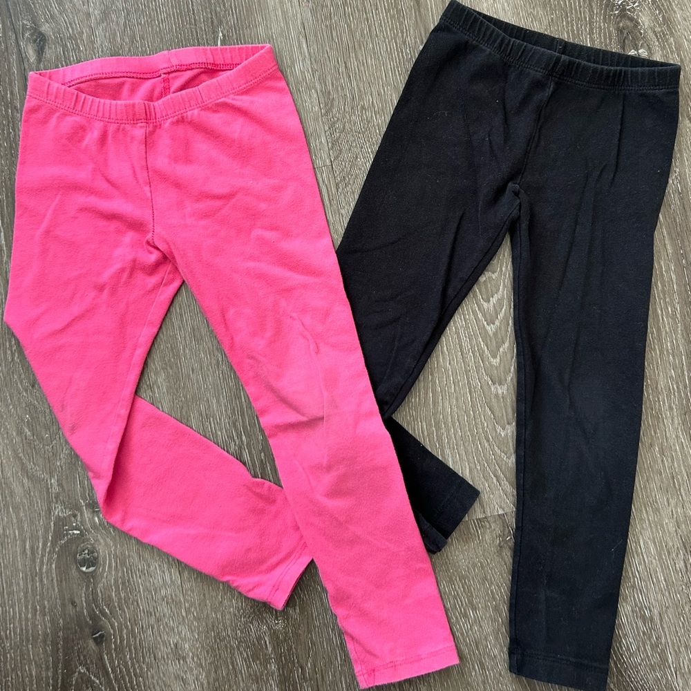 Kids Pink and Black Leggings cat and Jack size 4T